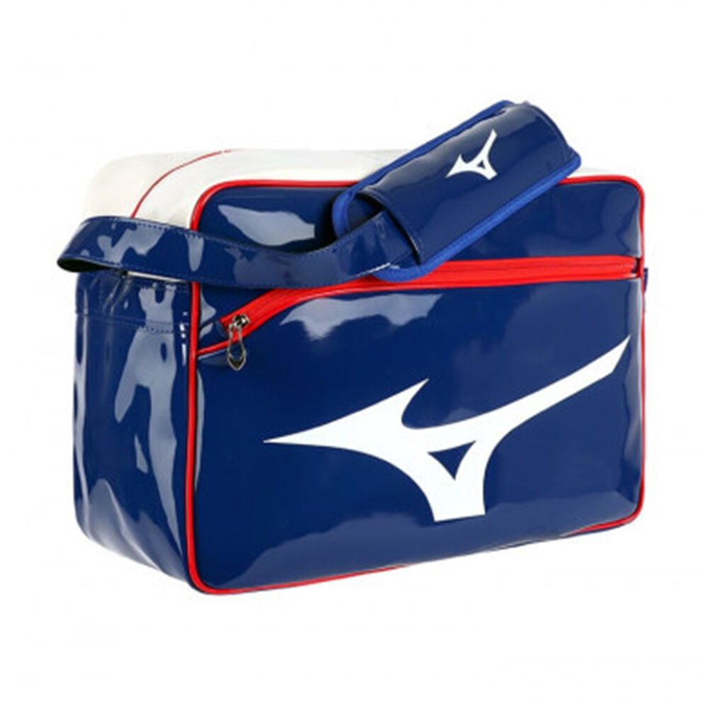 Mochila Mizuno RB Enamel M - Homem - Azuis/Branco/Vermelhas - ZXHGO5981